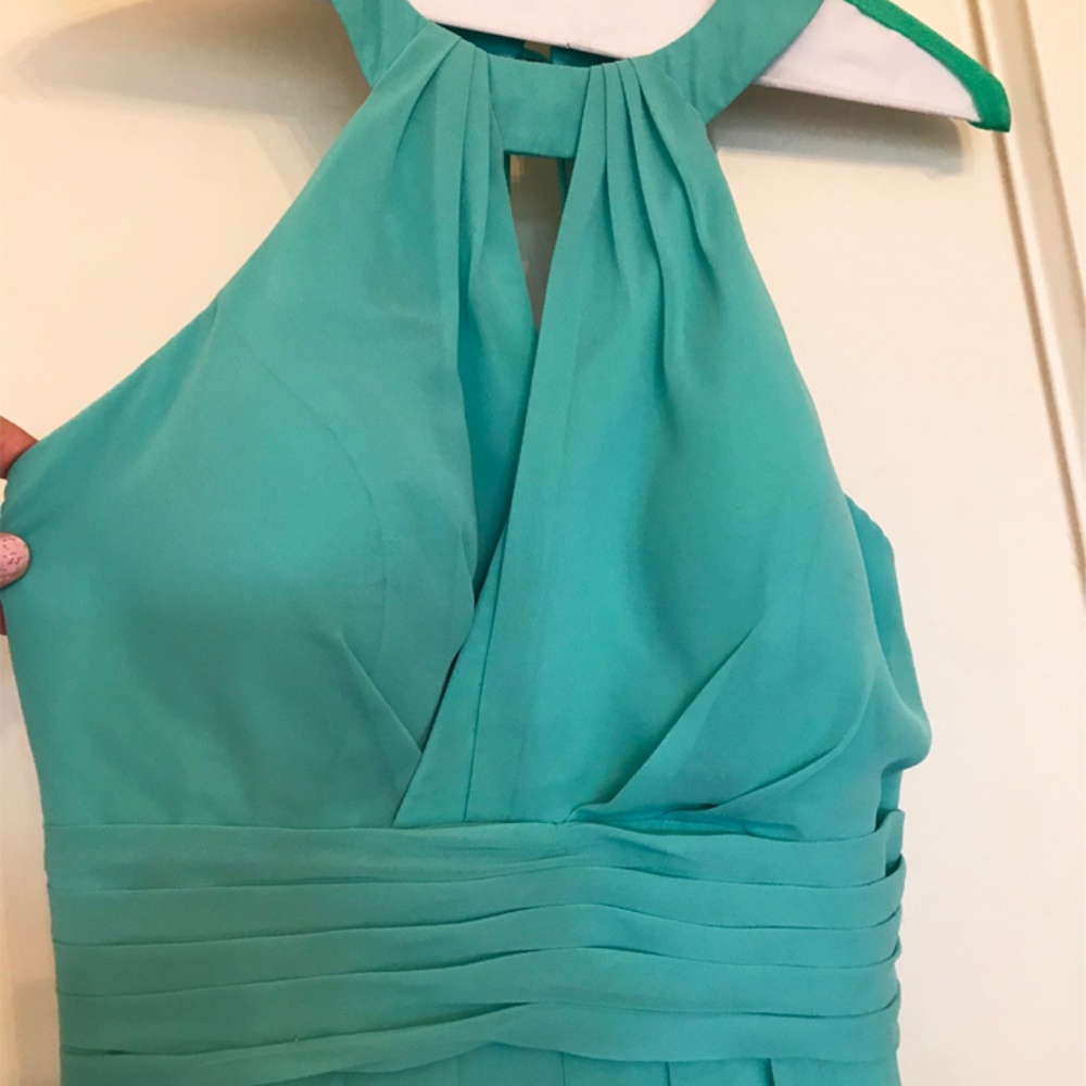 Azazie Abbey bridesmaid dress size A8, spa color